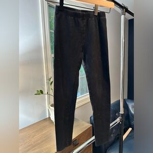 Girls Black Hanna Andersson Leggings - size 120 (6-7)